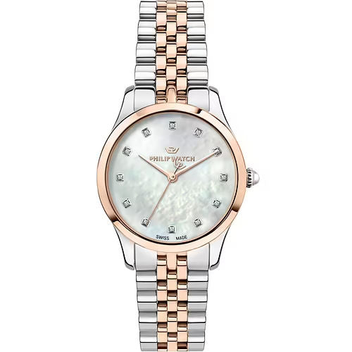Orologio donna philip watch rosa quadrante bianco 32 mm