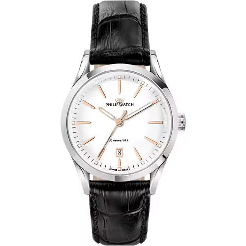 Orologio uomo philip watch quadrante bianco 39 mm