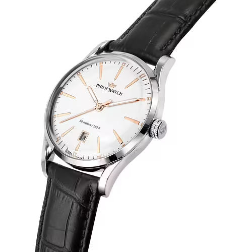 Orologio uomo philip watch quadrante bianco 39 mm