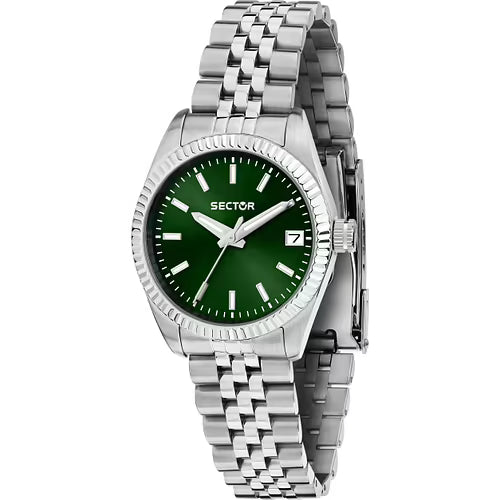 240 32MM 3H GREEN DIAL SS BR