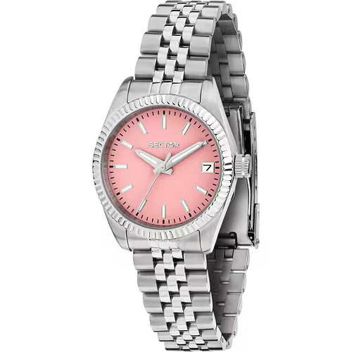 240 32MM 3H PINK DIAL SS BR