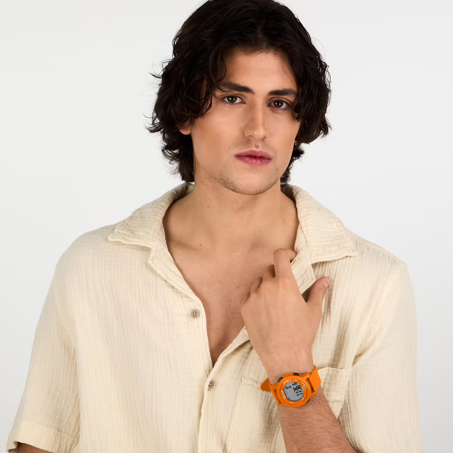 EX-27 43MM DIGITAL ORANGE DIAL ORANGE ST