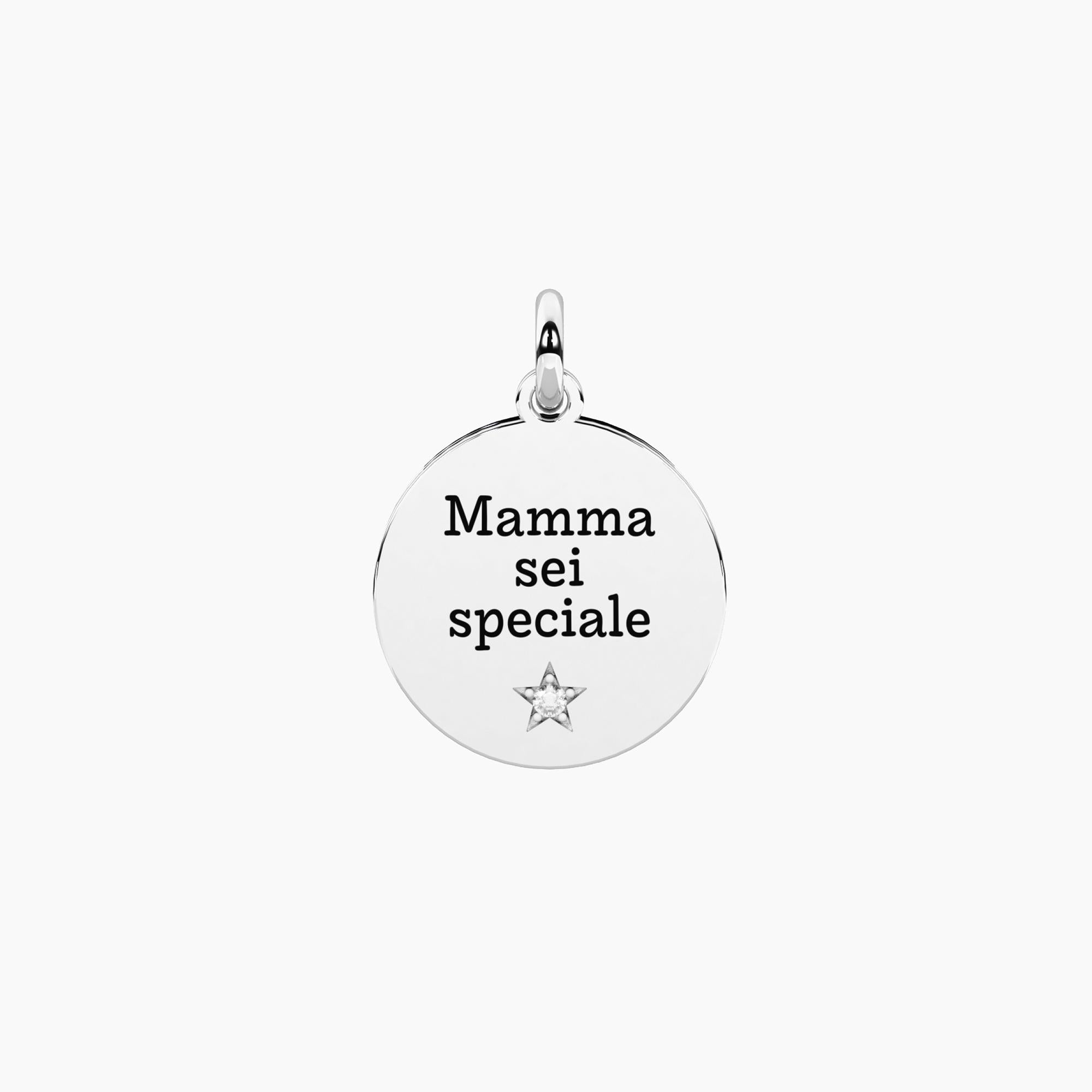 Ciondolo kidult in acciaio 316L cristalli