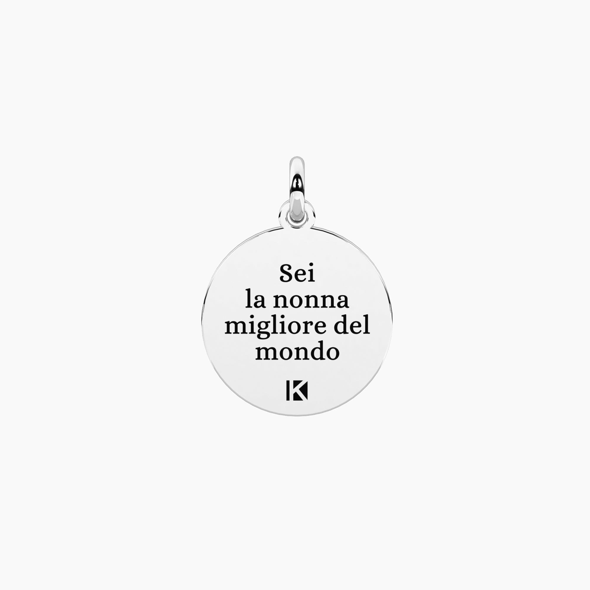 Ciondolo kidult in acciaio 316L cristalli